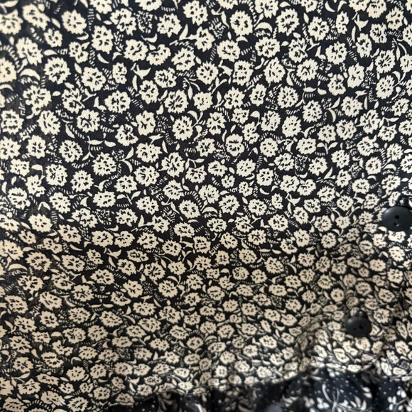 Vintage 90s long sleeve boho floral blouse top loose fit tent button up medium - Picture 4 of 7